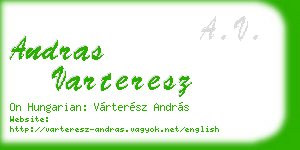 andras varteresz business card